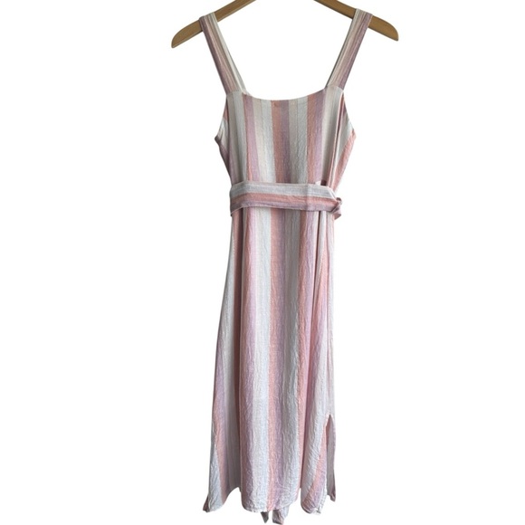 RAILS Clement ButtonFront Dress in Dusk Stripe Sleeveless Linen Blend Midi Small - Picture 10 of 11